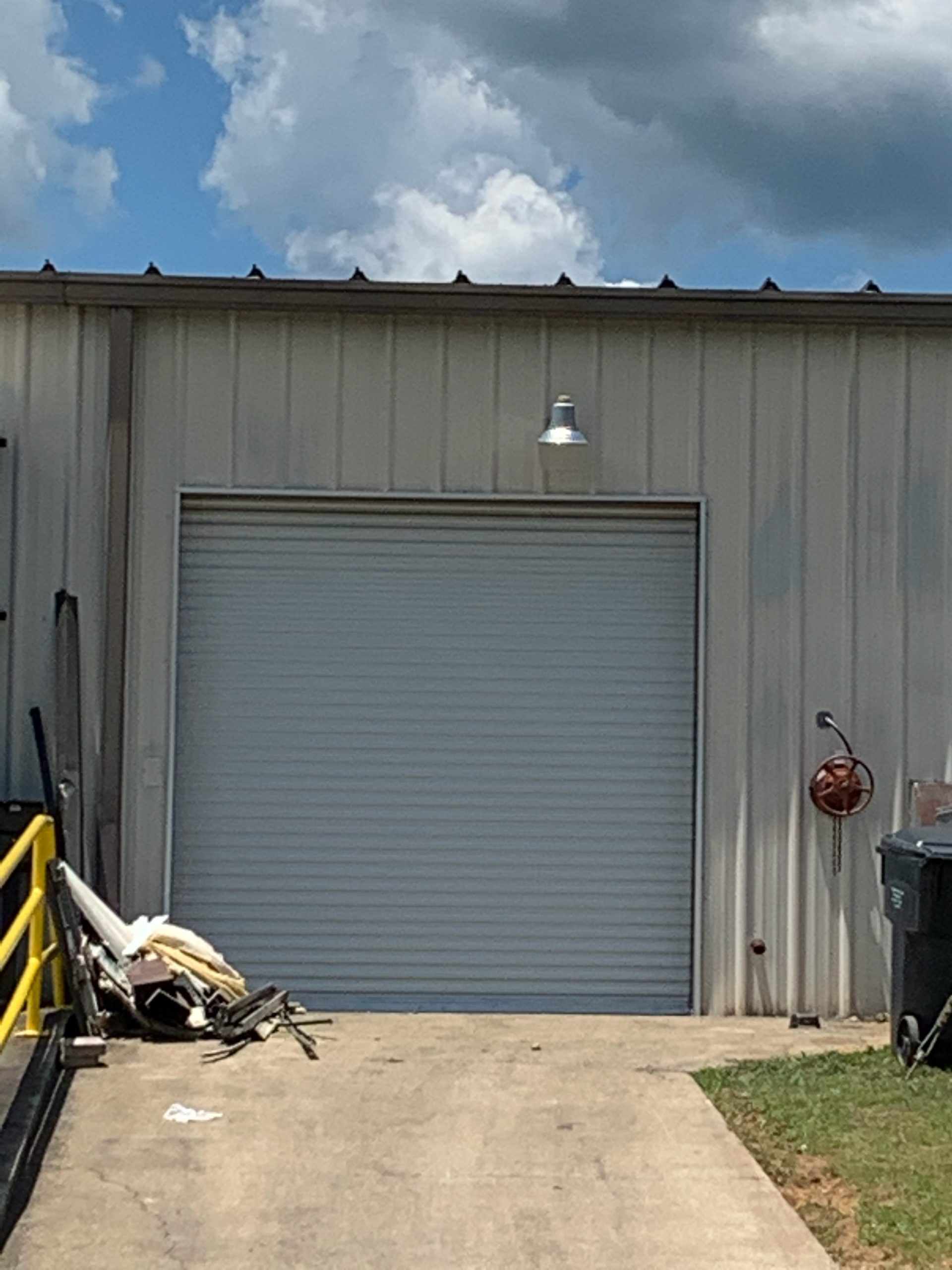 to show a picture of a commercial rolling steel door